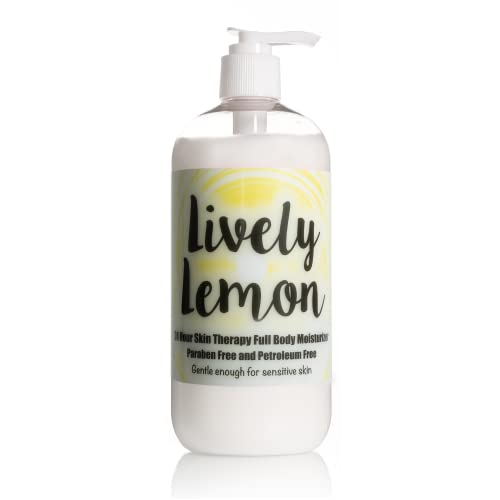 0850039559082 - THE LOTION COMPANY 24 HOUR SKIN THERAPY LOTION, FULL BODY MOISTURIZER, PARABEN FREE, MADE IN USA, LIVELY LEMON FRAGRANCE, W/ALOE VERA, 16 OUNCES