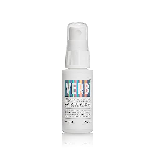 0850041150178 - VERB GLOSSY SHINE SPRAY WITH HEAT PROTECTION - VEGAN PARABEN FREE MOISTURIZING HAIR SPRAY WITHOUT HARMFUL SULFATES FOR ALL HAIR TYPES - ADDS HIGH SHINE AND PRIMES FOR STYLING, 1OZ / 60 ML