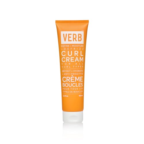 0850041150628 - VERB CURL CREAM – VEGAN CURL STYLING CREAM – LIGHTWEIGHT LEAVE IN CURL DEFINING CREAM – ANTI-FRIZZ CURL CREAM PROVIDES SHAPE, SOFTNESS AND HOLD – PARABEN FREE, SULFATE FREE CURL STYLER, 5.3 FL OZ
