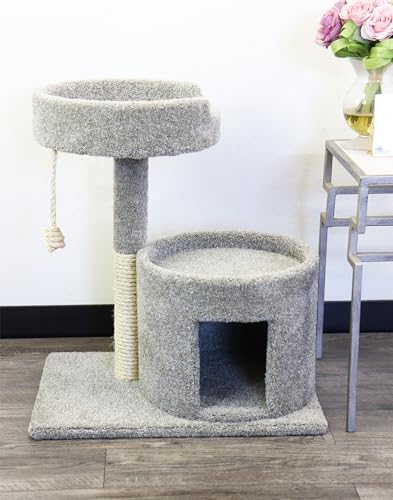 0850041424668 - NEW CAT CONDOS CARPETED CAT HOUSE WITH BED
