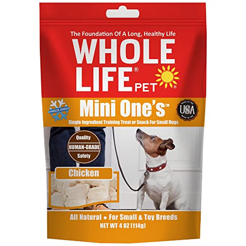 0850043516224 - WHOLE LIFE PET MINI ONES - CHICKEN TREATS FOR SMALL DOGS OR TRAINING TREATS FOR ANY SIZE DOG, HUMAN GRADE, ONE INGREDIENT, MADE IN THE USA