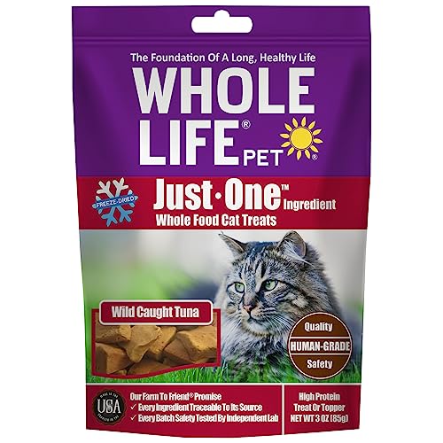 0850043516507 - WHOLE LIFE PET JUST ONE TUNA - CAT TREAT OR TOPPER - HUMAN GRADE, FREEZE DRIED, ONE INGREDIENT - PROTEIN RICH, GRAIN FREE, MADE IN THE USA