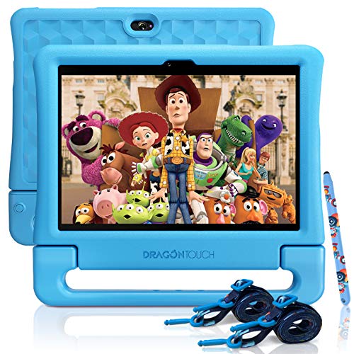 0850045550783 - DRAGON TOUCH 10 INCH KIDS TABLETS, 32GB, WIFI TABLET FOR TODDLERS, TABLET FOR CHILDREN, PARENT CONTROL, PREINSTALLED KIDOZ WITH SHOCKPROOF CASE, STRAPS AND STYLUS (BLUE)