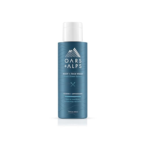 0850047675446 - OARS + ALPS MENS MOISTURIZING BODY AND FACE WASH, SKIN CARE INFUSED WITH VITAMIN E AND ANTIOXIDANTS, SULFATE FREE, FRESH OCEAN SPLASH, TRAVEL SIZE 3.4OZ 2 PACK