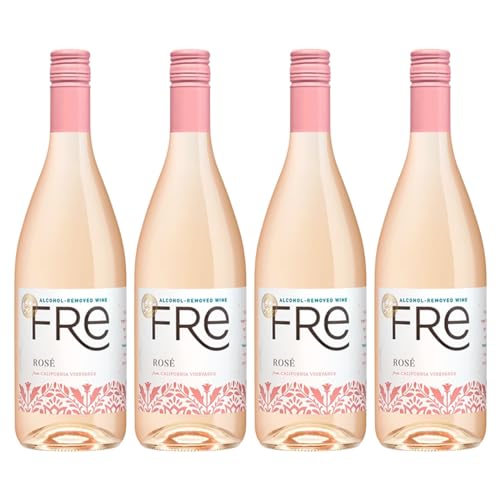 0850050047537 - SUTTER HOME FRE ROSÉ NON-ALCOHOLIC WINE, EXPERIENCE BUNDLE WITH PHONE GRIP, SEASONAL WINE PAIRINGS & RECIPES, 12/750ML, 4-PACK