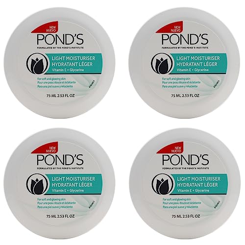 0850050048619 - PONDS LIGHT MOISTURIZER CREAM. FOR SOFT AND GLOWING SKIN, 4 PACK OF 2.53 FL OZ EACH