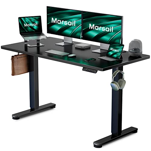 0850052078492 - MARSAIL ELECTRIC STANDING DESK ADJUSTABLE HEIGHT, 48 * 24 INCH SIT STAND UP DESK FOR HOME OFFICE FURNITURE COMPUTER DESK WITH 4 MEMORY PRESETS, HEADPHONE HOOK