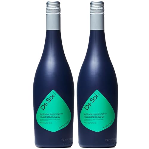 0850058552637 - DE SOI PURPLE LUNE NON-ALCOHOLIC APERITIF BY KATY PERRY - SPARKLING ADAPTOGEN BEVER-AGE WITH CHERRY, ASHWAGANDHA, GREEN TEA | NON-ALCOHOLIC, VEGAN & GLUTEN-FREE | 750ML BOTTLE | 2 PACK