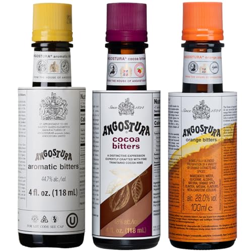 0850058552835 - ANGOSTURA BITTERS MIXED 3 PACK - AROMATIC, ORANGE AND COCOA 4OZ PREMIUM COCKTAIL BITTERS FOR HOME AND PROFESSIONAL MIXOLOGISTS