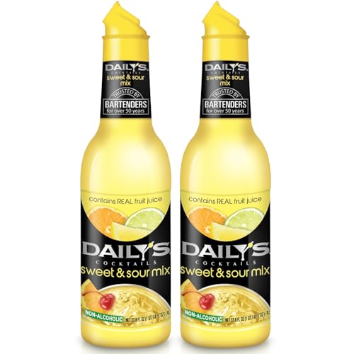 0850059605189 - DAILYS COCKTAIL MIXER NON-ALCOHOLIC SWEET AND SOUR MIX, 1000 ML - PERFECT FOR MARGARITA, LONG ISLAND ICED TEA, AND OTHER MIXED DRINKS | 2 PACK