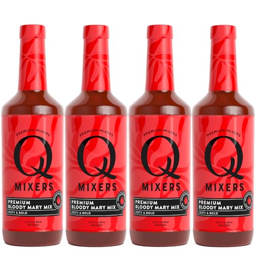 0850060713361 - Q MIXERS BLOODY MARY PREMIUM COCKTAIL MIXER MADE WITH REAL INGREDIENTS 32OZ BOTTLES | 4 PACK