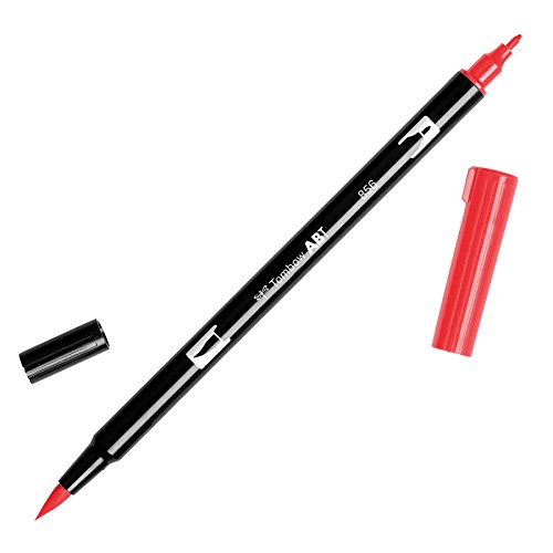 0085014566001 - TOMBOW DUAL BRUSH PEN ART MARKER, 856 - CHINESE RED, 1-PACK