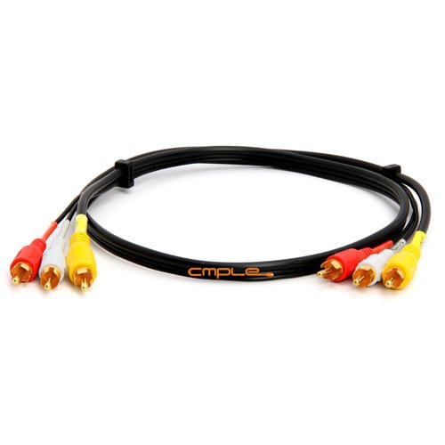 0850417002773 - CMPLE - 3-RCA COMPOSITE VIDEO AUDIO A/V AV CABLE GOLD - 3 FT