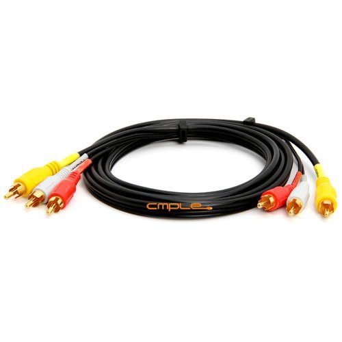 0850417002780 - CMPLE - 3-RCA COMPOSITE VIDEO AUDIO A/V AV CABLE GOLD - 6 FT