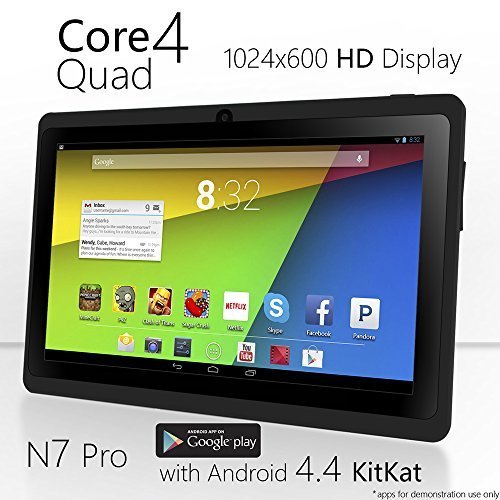 0850503006043 - NEUTAB® N7 PRO 7'' QUAD CORE GOOGLE ANDROID 4.4 KITKAT TABLET PC, HD 1024X600 DISPLAY, BLUETOOTH, DUAL CAMERA, GOOGLE PLAY PRE-LOADED, 3D-GAME SUPPORTED (BLACK)