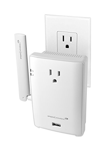 0850535006332 - AMPED WIRELESS HIGH POWER PLUG-IN AC1200 WI-FI RANGE EXTENDER WITH PASS THRU OUT