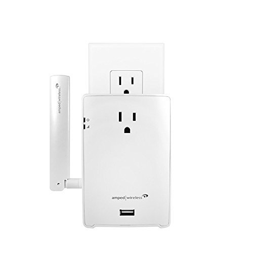 0850535006349 - AMPED WIRELESS HIGH POWER AC1200 PLUG-IN WI-FI RANGE EXTENDER REC22P USB CHARGER