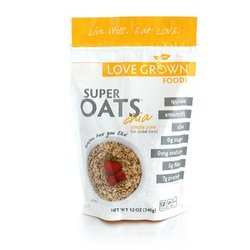 0850563002375 - LOVE GROWN FOODS SUPER OATS, SIMPLY PURE, 12 OUNCE