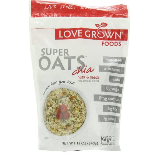 0850563002382 - LOVE GROWN FOODS SUPER OATS, NUTS AND SEEDS, 12 OUNCE