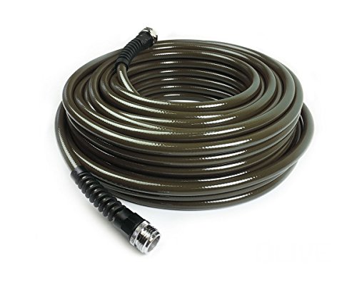 0850624002559 - WATER RIGHT 400 SERIES POLYURETHANE SLIM & LIGHT DRINKING WATER SAFE GARDEN HOSE, 100-FOOT X 7/16-INCH, STAINLESS STEEL FITTINGS, OLIVE GREEN, USA MADE