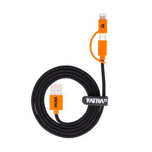 0850709006021 - 2IN1 MFI DURABLE CHARGE AND SYNC CABLE BY YATRA