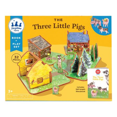 0850785004034 - STORYTIME TOYS, THE THREE LITTLE PIGS TOY HOUSE AND STORYBOOK