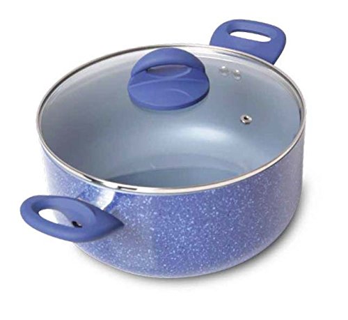 0085081276186 - GIBSON HOME 104437.02 SUMMERHAVEN ALUMINUM WHITFORD NON STICK DUTCH OVEN WITH LID, 5 QUART, BLUE