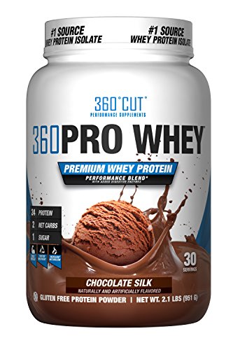 0850829006260 - 360CUT PRO WHEY - PURE WHEY PROTEIN ISOLATE PROTEIN POWDER TO BOOST METABOLISM, BUILD LEAN MUSCLE MASS, ENHANCE RECOVERY - GLUTEN FREE, EASY TO DIGEST WHEY PROTEIN POWDER - CHOCOLATE SILK 30 SERVINGS