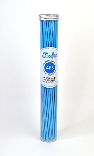 0850843006604 - 3DOODLER CREATE ABS PLASTICS - 100 STRANDS OF LAGOON BLUE - 3D PEN PLASTIC TUBE REFILL, PLASTIC FILAMENT PACK, VIBRANT PLASTIC COLORS, COMPATIBLE WITH V1.1/2.0/CREATE