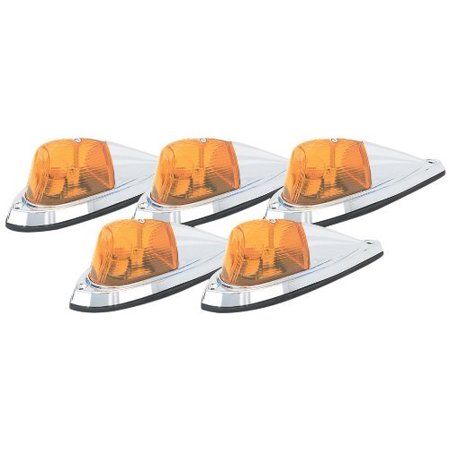 0085085201054 - PACER PERFORMANCE 20-105 HI-FIVE AMBER DELUXE CHROME TEARDROP STYLE CAB ROOF