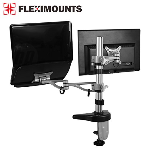 0850863006547 - FLEXIMOUNTS DUAL ARM DESK LAPTOP MOUNT LCD ARM FOR 10''-27'' SAMSUNG/DELL/ASUS/A