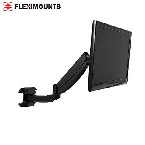 0850863006813 - FLEXIMOUNTS M09 FULL MOTION LCD ARM COMPUTER MONITOR WALL MOUNT FOR MOST 10-24 INCH DELL/HP/SAMSUNG/ASUS/ACER/AOC/BENQ FLAT PANELS SCREEN WITH SWIVEL GAS SPRING MONITOR ARM FOR DENTAL CLINIC