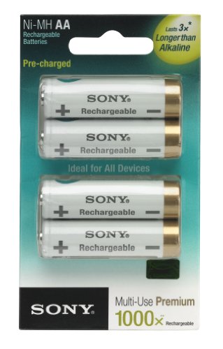 0085090319508 - SONY NHAAB4KN CYCLE ENERGY 2000 MAH PRE-CHARGED AA RECHARGEABLE BATTERIES