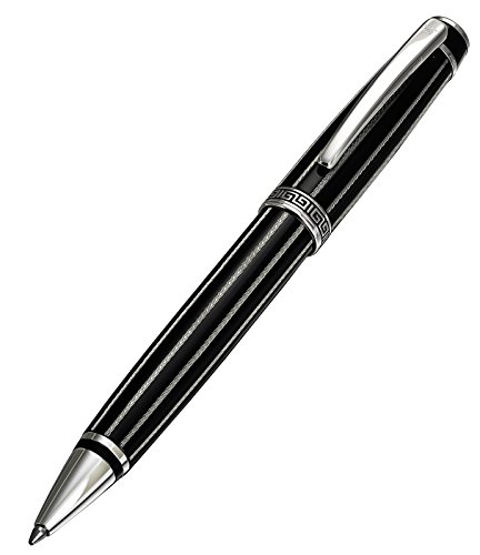 0851275007214 - XEZO INCOGNITO LEGRAND MEDIUM BALLPOINT PEN. BLACK ENAMEL AND PLATINUM PLATED WITH TWIST-ACTION, LIMITED EDITION OF 250