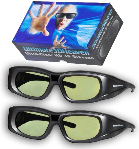 0851345004174 - 2 ULTRA-CLEAR 3D GLASSES FOR SHARP 3D TELEVISIONS RECHARGEABLE