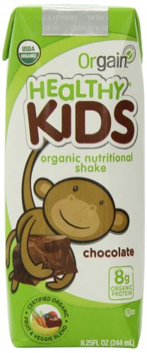 0851770003124 - ORGAIN HEALTHY KIDS ORGANIC NUTRITIONAL SHAKE, CHOCOLATE, 8.25 OUNCE (PACK OF 12)