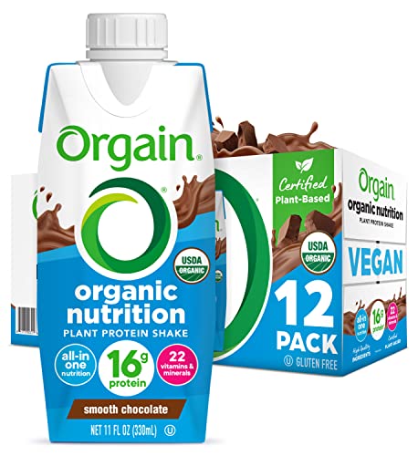 0851770003216 - ORGAIN VEGAN NUTRITIONAL SHAKE, SMOOTH CHOCOLATE, 11 OUNCE (PACK OF 12)