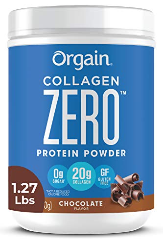 0851770007641 - ORGAIN GRASS FED HYDROLYZED COLLAGEN PEPTIDES ZERO PROTEIN POWDER - CHOCOLATE FLAVOR, 0G SUGAR, PASTURE RAISED, DAIRY FREE, SOY FREE, GLUTEN FREE, NON-GMO, TYPE I AND III, 1.27 LBS