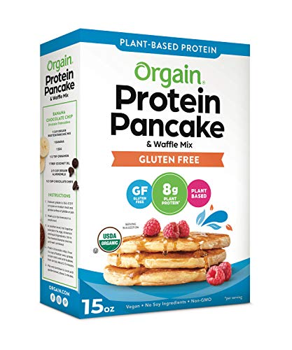 0851770009027 - ORGAIN PROTEIN PANCAKE & WAFFLE MIX, GLUTEN FREE - MADE WITH ORGANIC RICE FLOUR, 8G OF PLANT BASED PROTEIN, MADE WITHOUT DAIRY & SOY, NON-GMO, 15 OZ