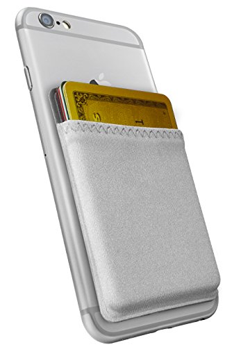 0851772006741 - SILK STICK-ON PHONE WALLET - SIDECAR SLIM EXPANDABLE CREDIT CARD POCKET - FITS IPHONE AND ANDROID (GUNMETAL GRAY)