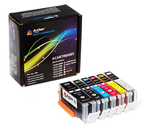0851815006363 - 6 PACK ARTHUR IMAGING COMPATIBLE INK CARTRIDGE REPLACEMENT FOR CANON PGI-270XL CLI-271XL (1 LARGE BLACK, 1 SMALL BLACK, 1 CYAN, 1 YELLOW, 1 MAGENTA, 1 GRAY, 6-PACK)