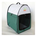 0852134002555 - SOFT-SIDED DOG CRATE WITH MAT IN GREEN 32 IN