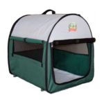 0852134002562 - SOFT-SIDED DOG CRATE WITH MAT IN GREEN SIZE MEDIUM 34 H X 28 W X 38 D