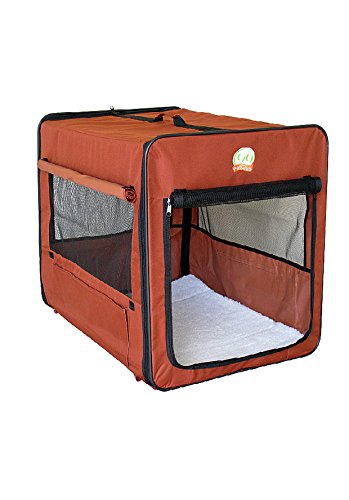 0852134002609 - GO PET CLUB SOFT CRATE FOR PETS, 32-INCH, BROWN