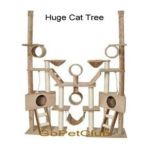 0852134002920 - GOPETCLUB CAT TREE CONDO IN BEIGE FAUX FUR