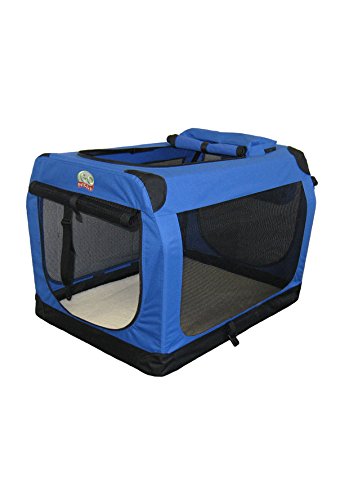 0852134002975 - GO PET CLUB SOFT CRATE FOR PETS, 32-INCH, BLUE