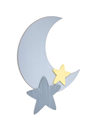 0085214103587 - LITTLE LOVE BY NOJO SEPARATES COLLECTION STAR AND MOON SHAPED WALL ART, GREY