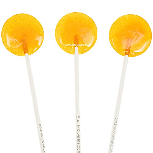 0852197006729 - NATURAL ORGANIC HONEY LOLLIPOPS, 50 PIECES, 1.2 INCH DIAMETER PURE HONEY POPS, NO ARTIFICIAL INGREDIENTS, NO CORN SYRUP, POUND, NATURAL POPS, 1.5 LBS, SPARKO SWEETS, GOLD