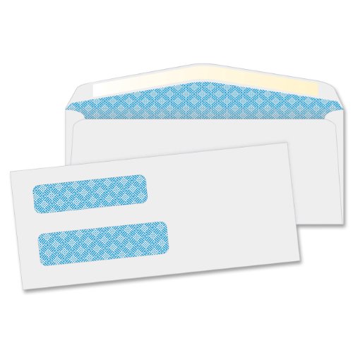 0085227245328 - QUALITY PARK(R) DOUBLE-WINDOW ENVELOPES, 3 5/8IN. X 8 5/8IN., WHITE, BOX OF 500