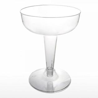 0852277148455 - PARTY ESSENTIALS CHAMP4-20/20 HARD PLASTIC 2-PIECE CHAMPAGNE GLASS, 4-OUNCE CAPACITY, CLEAR (CASE OF 400)